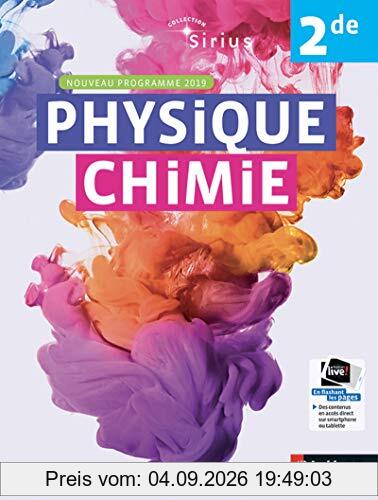 Physique chimie 2de : nouveau programme 2019