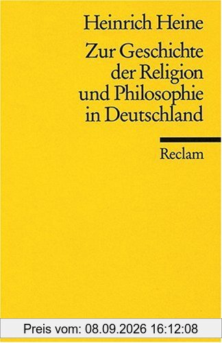 Zur Geschichte der Religion und Philosphie in Deutschland