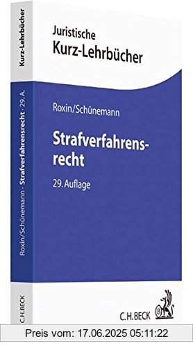 Binding : Taschenbuch, Edition : 29, Label : C.H.Beck, Publisher : C.H.Beck, medium : Taschenbuch, numberOfPages : 576, publicationDate : 2017-03-06, authors : Claus Roxin, Bernd Schünemann, Eduard Kern, languages : german, ISBN : 3406706800