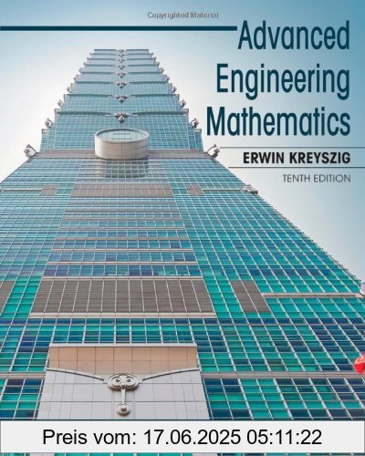 Binding : Taschenbuch, Edition : 10. Auflage, Label : John Wiley & Sons, Publisher : John Wiley & Sons, medium : Taschenbuch, numberOfPages : 1152, publicationDate : 2011-05-03, authors : Erwin Kreyszig, languages : english, ISBN : 0470646136