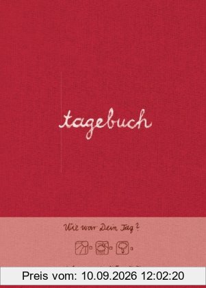Tagebuch (rot): Wie war dein Tag? Ankreuzen - Ausfüllen - Fertig