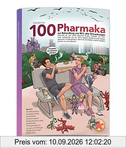 100 Pharmaka: Band 2 von 2: zur Behandlung von 90% aller Erkrankungen (Sehen. Merken. Meistern.: Meditricks gedruckte Merkbilder)