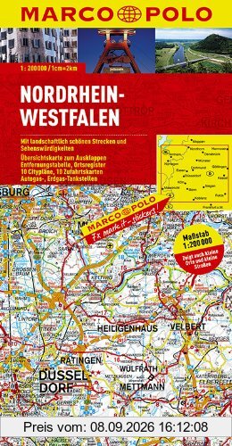 MARCO POLO Karte Nordrhein-Westfalen 1:200.000