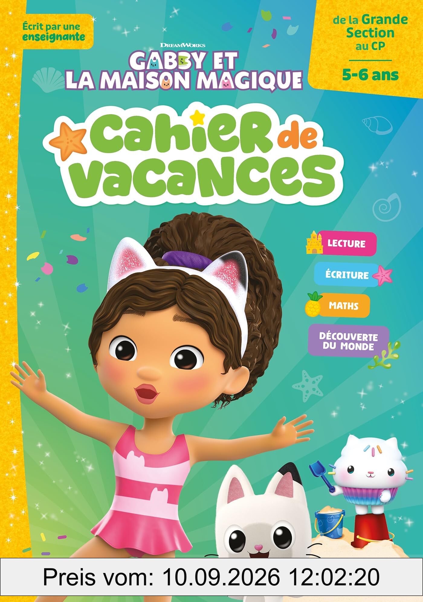 Gabby et la maison magique, de la grande section au CP, 5-6 ans : cahier de vacances