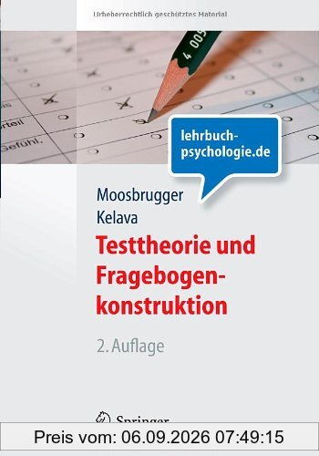 Testtheorie und Fragebogenkonstruktion (Springer-Lehrbuch)