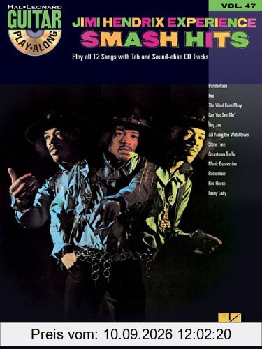 Guitar Play-Along Volume 47 Jimi Hendrix Experience Smash Hits Gtr Tab (Hal Leonard Guitar Play-Along)