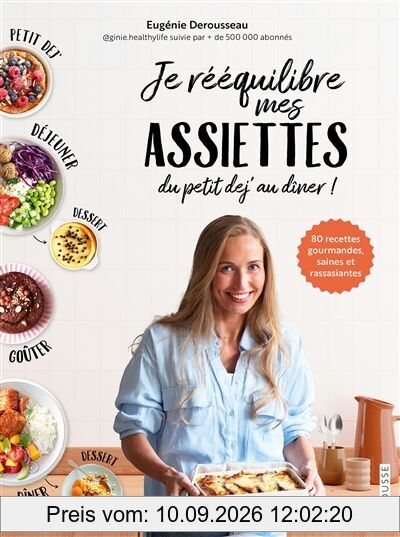 Je rééquilibre mes assiettes du petit dej' au dîner ! : 80 recettes gourmandes, saines et rassasiantes
