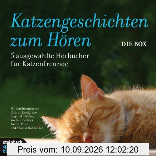 Katzengeschichten zum Hören: 5 Hörbücher für Katzenfreunde. 7 CDs