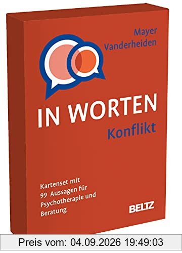 Konflikt in Worten: Kartenset mit 99 Aussagen für Psychotherapie und Beratung. Mit 8-seitigem Booklet im Stülpkarton, Kartenformat 5,9 x 9,2 cm (Beltz Therapiekarten)