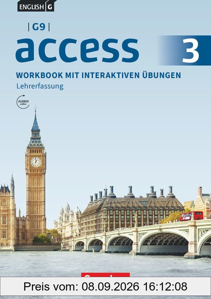 Access|NULL|G9 - Ausgabe 2019|Band 3: 7. Schuljahr|NULL|NULL|Workbook mit interaktiven Übungen online - Lehrkräftefassung|Mit Audio-CD und Audios online