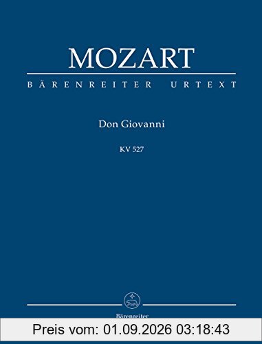 Il dissoluto punito ossia il Don Giovanni KV 527. Dramma giocoso in zwei Akten. Studienpartitur, Urtextausgabe