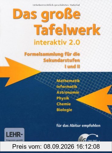 Das große Tafelwerk interaktiv 2.0 - Allgemeine Ausgabe (außer Niedersachsen und Bayern): Schülerbuch mit CD-ROM