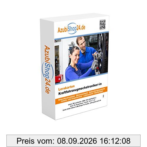 AzubiShop24.de Basis-Lernkarten Kraftfahrzeugmechatroniker: Erfolgreiche Prüfungsvorbereitung auf die Abschlussprüfung
