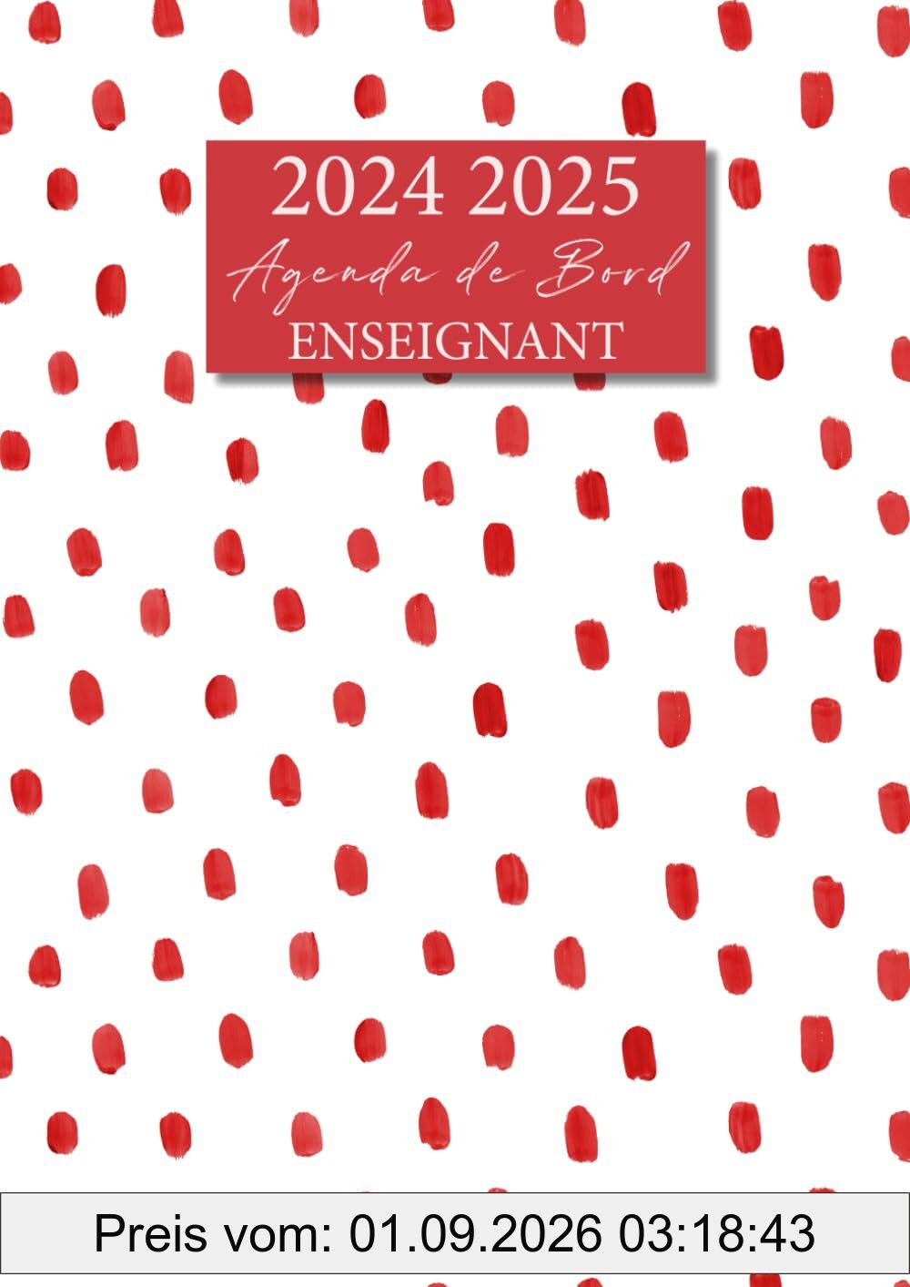 Agenda de Bord Enseignant: Carnet de Bord pour Professeur | Format A4 | Agenda Semainier Année Scolaire + Relevé de Notes | Couverture: Touches de couleur