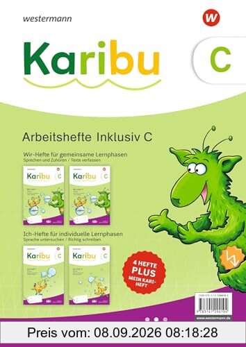 Karibu - Ausgabe 2024: Arbeitshefte Inklusiv C zieldifferent, 4 Hefte im Paket (für gemeinsame und für individuelle Lernphasen)