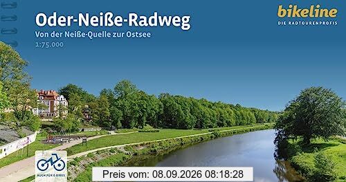 Oder-Neiße-Radweg: Von der Neiße-Quelle zur Ostsee, 1:75.000, 640 km, GPS-Tracks Download, LiveUpdate (Bikeline Radtourenbücher)