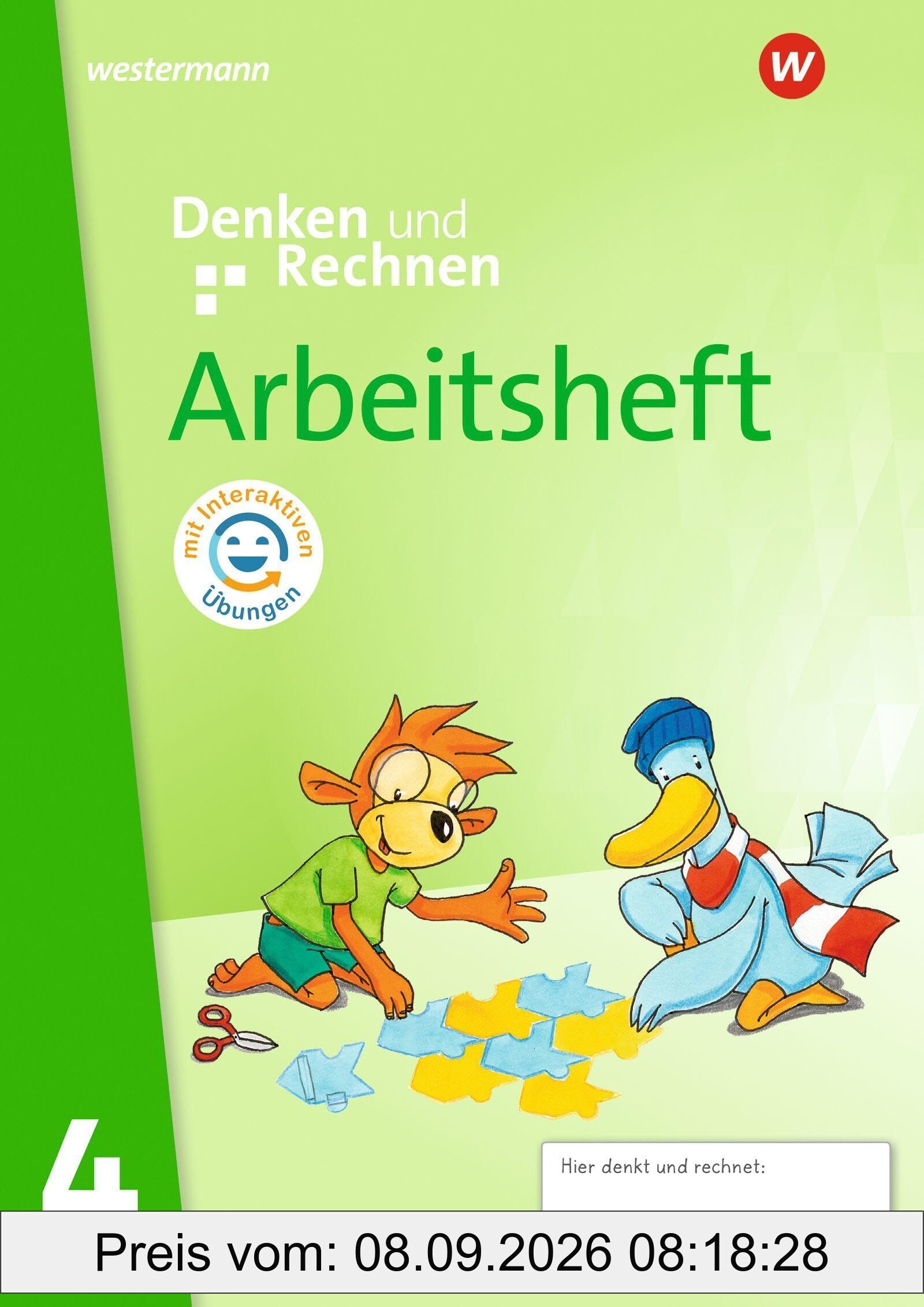 Denken und Rechnen Arbeitsheft 4 mit interaktiven Übungen. Allgemeine Ausgabe
