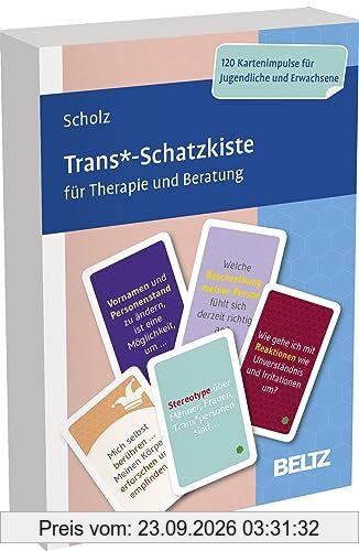 Trans*-Schatzkiste für Therapie und Beratung: 120 Karten für die Arbeit mit Jugendlichen und Erwachsenen. Mit 24-seitigem Booklet in …