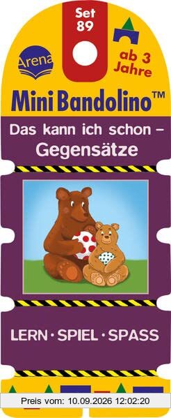 Mini Bandolino Set 89. Das kann ich schon – Gegensätze: Lernspiel mit Lösungskontrolle für Kinder ab 3 Jahren