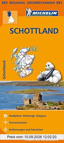 Michelin Schottland: Straßen- und Tourismuskarte 1:400.000 (MICHELIN Regionalkarten)