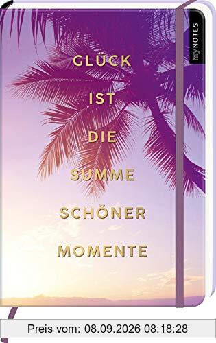myNOTES Notizbuch A5: Glück ist die Summe schöner Momente: Notebook medium, dotted - für Träume, Pläne und Ideen / ideal als Bullet Journal oder Tagebuch