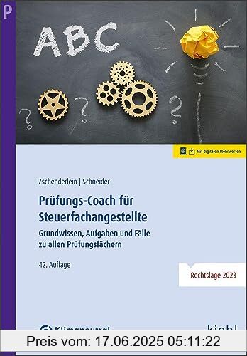 Binding : Taschenbuch, Edition : 42., aktualisierte Auflage. Mit digitalen Mehrwerten., Label : NWB Verlag, Publisher : NWB Verlag, medium : Taschenbuch, numberOfPages : 1104, publicationDate : 2023-12-18, authors : Oliver Zschenderlein, Alexander Schneider, ISBN : 3470108226