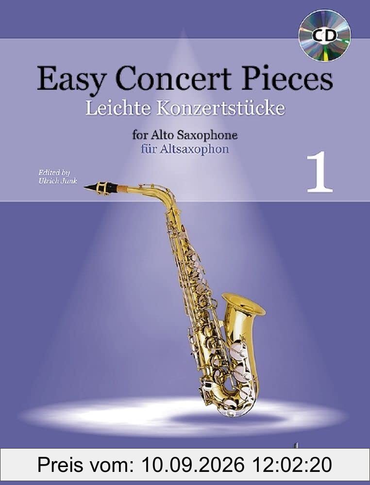 Leichte Konzertstücke: 23 Stücke aus 5 Jahrhunderten. Band 1. Alt-Saxophon und Klavier. (Easy Concert Pieces)