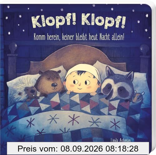 Klopf! Klopf! Komm herein, keiner bleibt heut Nacht allein!: Eine liebevoll gereimte Gutenachtgeschichte für Kinder ab 3 Jahren