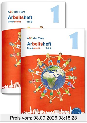 ABC der Tiere 1 Neubearbeitung – Arbeitsheft Druckschrift, Teil A und B (ABC der Tiere - Neubearbeitung 2023)