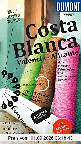 DuMont direkt Reiseführer Costa Blanca, Valencia und Alicante: Mit großem Faltplan