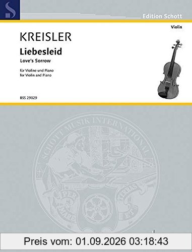 Liebesleid: Alt-Wiener Tanzweisen II. Violine und Klavier. (Edition Schott)