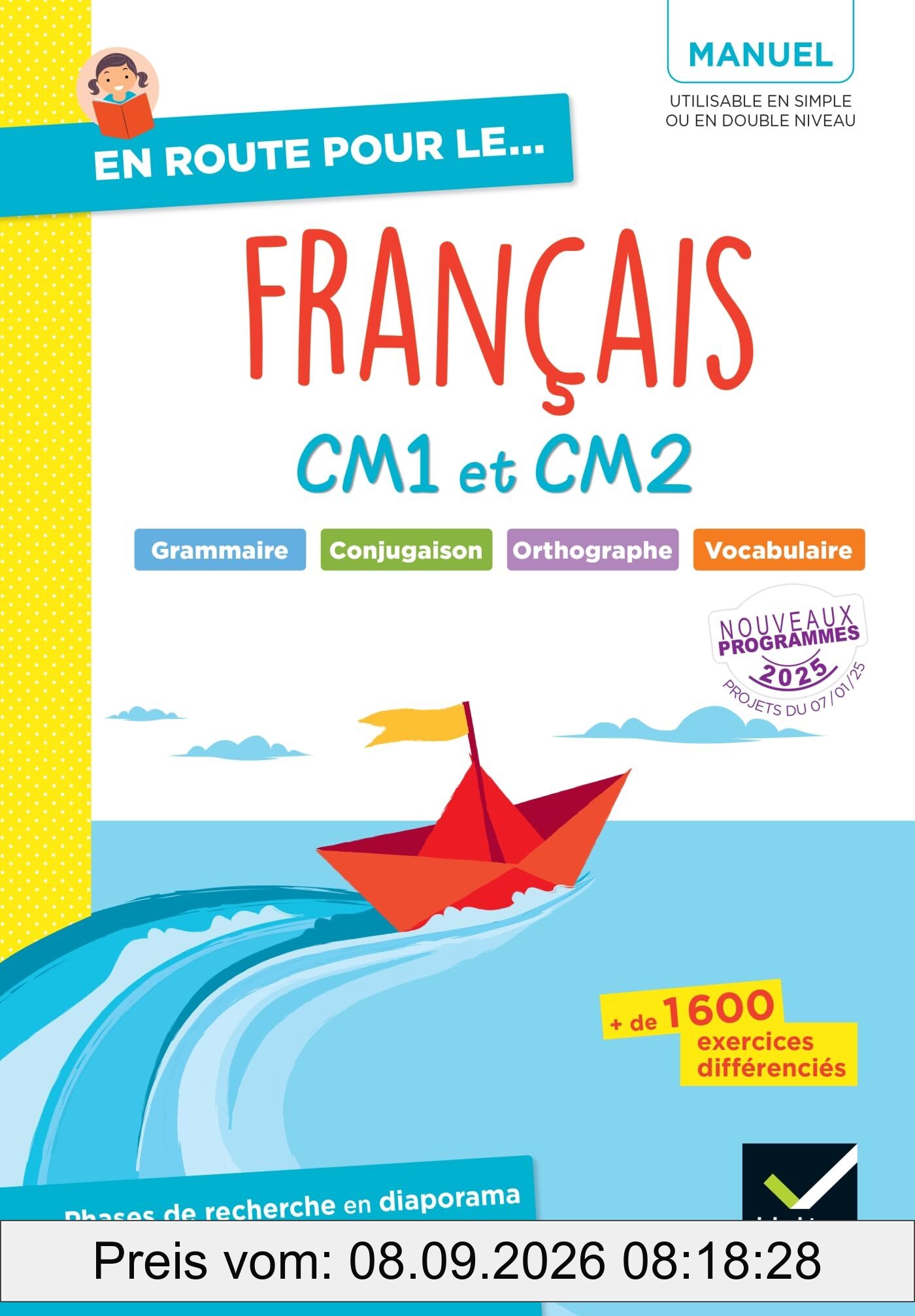 Français, CM1 et CM2 : grammaire, conjugaison, orthographe, vocabulaire : manuel, nouveaux programmes 2025