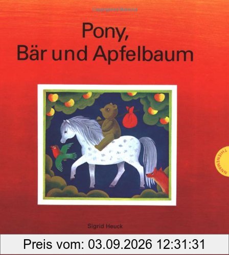 Pony, Bär und Apfelbaum