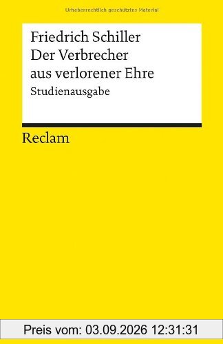 Der Verbrecher aus verlorener Ehre: Studienausgabe