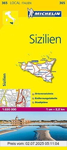 Die Buchhandlung in Oelde hat das Buch Michelin Sizilien: Straßen- und Tourismuskarte 1:200.000 (MICHELIN Localkarten, Band 365)