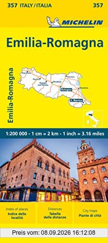 Michelin Emilia Romagna: Straßen- und Tourismuskarte 1:200.000 (MICHELIN Localkarten)