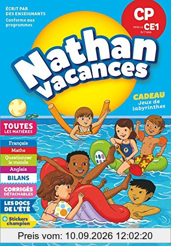 Nathan vacances, CP vers le CE1, 6-7 ans : toutes les matières