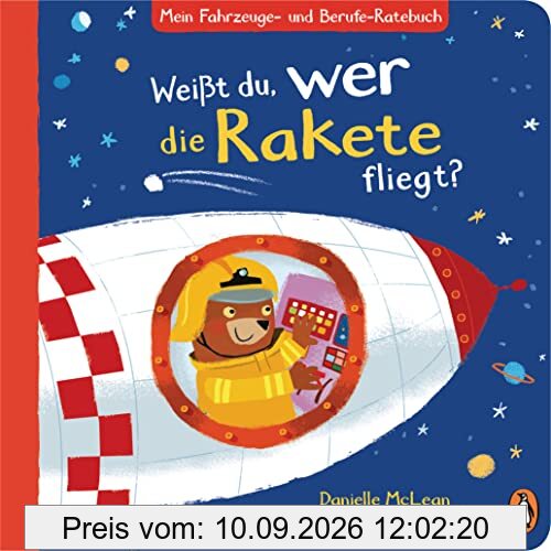 Mein Fahrzeuge- und Berufe-Ratebuch - Weißt du, wer die Rakete fliegt?: Pappbilderbuch mit vielen Klappen zum Mitmachen ab 2 Jahren (Die Fahrzeuge-und-Berufe-Ratebuch-Reihe, Band 2)