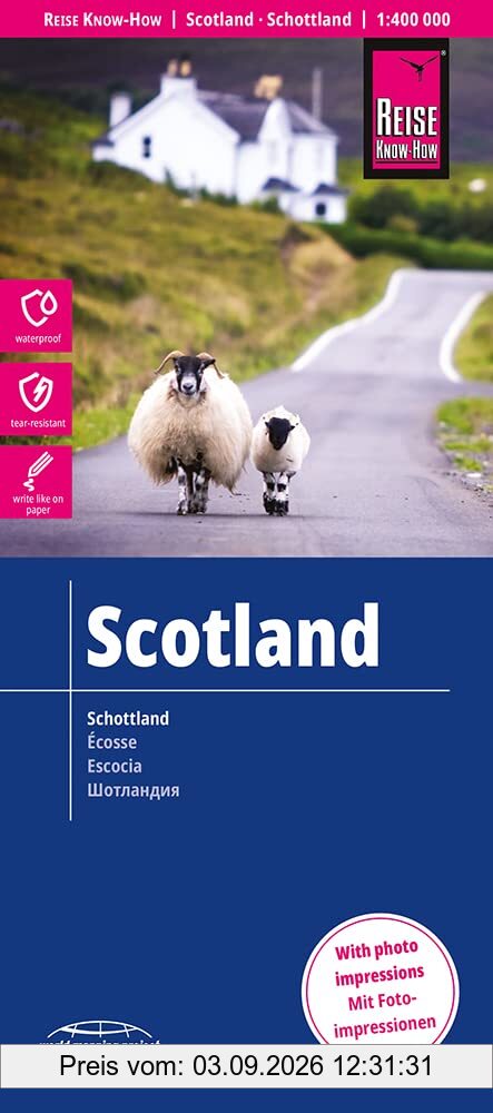 Reise Know-How | Landkarte Schottland / Scotland (1:400.000): reiß- und wasserfest (world mapping project)