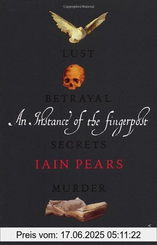 Binding : Taschenbuch, Edition : New Ed, Label : Vintage Books, Publisher : Vintage Books, NumberOfItems : 7, medium : Taschenbuch, numberOfPages : 704, publicationDate : 1998-09-14, releaseDate : 1998-09-14, authors : Iain Pears, languages : english, ISBN : 009975181X