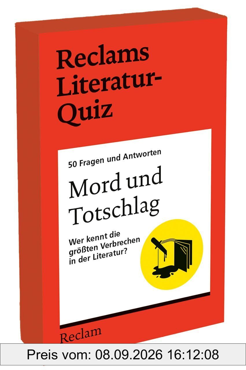 Mord und Totschlag. Wer kennt die größten Verbrechen in der Literatur? 50 Fragen und Antworten für Büchermenschen
