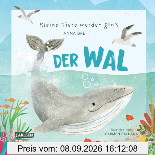 Kleine Tiere werden groß - Der Wal: Eine faktenreiche Bilderbuchgeschichte für Kinder ab 3 Jahren, die von den täglichen Abenteuern eines Wal-Jungen ... vielen Informationen, Quiz und Mitmachseiten