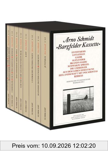 Bargfelder Ausgabe. Studienausgabe der Werkgruppe I: Romane, Erzählungen, Gedichte, Juvenilia: 4 in 8 Teilbänden in Kassette