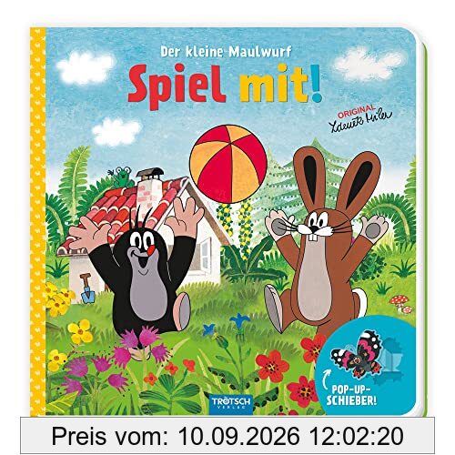 Trötsch Der kleine Maulwurf Spiel mit Pappenbuch mit Pop-up-Schiebern: Entdeckerbuch Beschäftigungsbuch Spielbuch