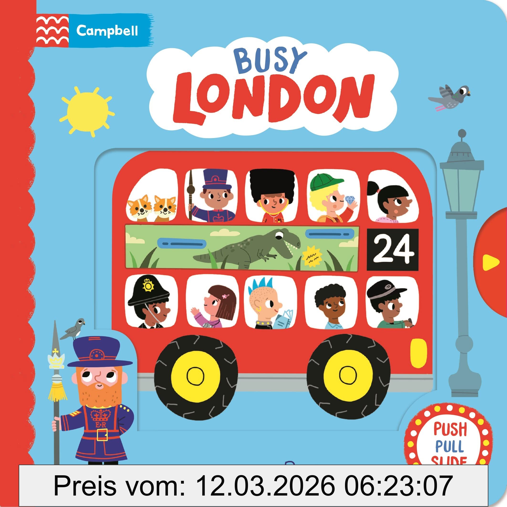 Marion Billet Busy London, A Push, Pull And Slide Book