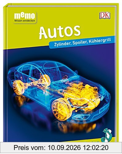 memo Wissen entdecken. Autos: Zylinder, Spoiler, Kühlergrill. Das Buch mit Poster!