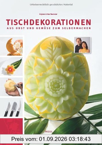 Tischdekorationen aus Obst und Gemüse