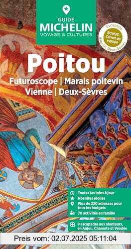 Die Buchhandlung in Oelde hat das Buch Michelin Le Guide Vert Poitou: Futuroscope, Marais poitevin, Vienne, Deux-Sèvres (MICHELIN Grüne Reiseführer)