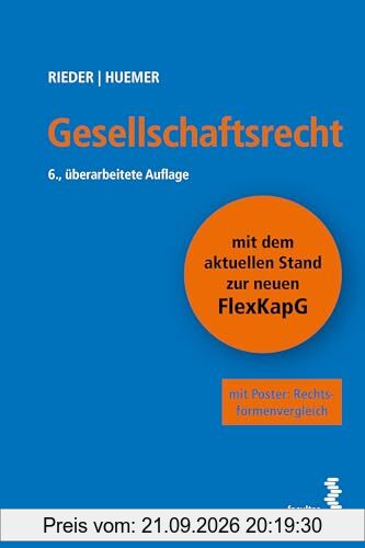 Gesellschaftsrecht: mit Poster: Rechtsformenvergleich
