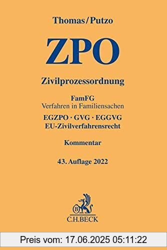 Binding : Gebundene Ausgabe, Edition : 43, Label : C.H.Beck, Publisher : C.H.Beck, medium : Gebundene Ausgabe, numberOfPages : 3010, publicationDate : 2022-04-19, authors : Heinz Thomas, Hans Putzo, Klaus Reichold, Rainer Hüßtege, Christian Seiler, Nordmeier, Carl Friedrich, ISBN : 340678478X